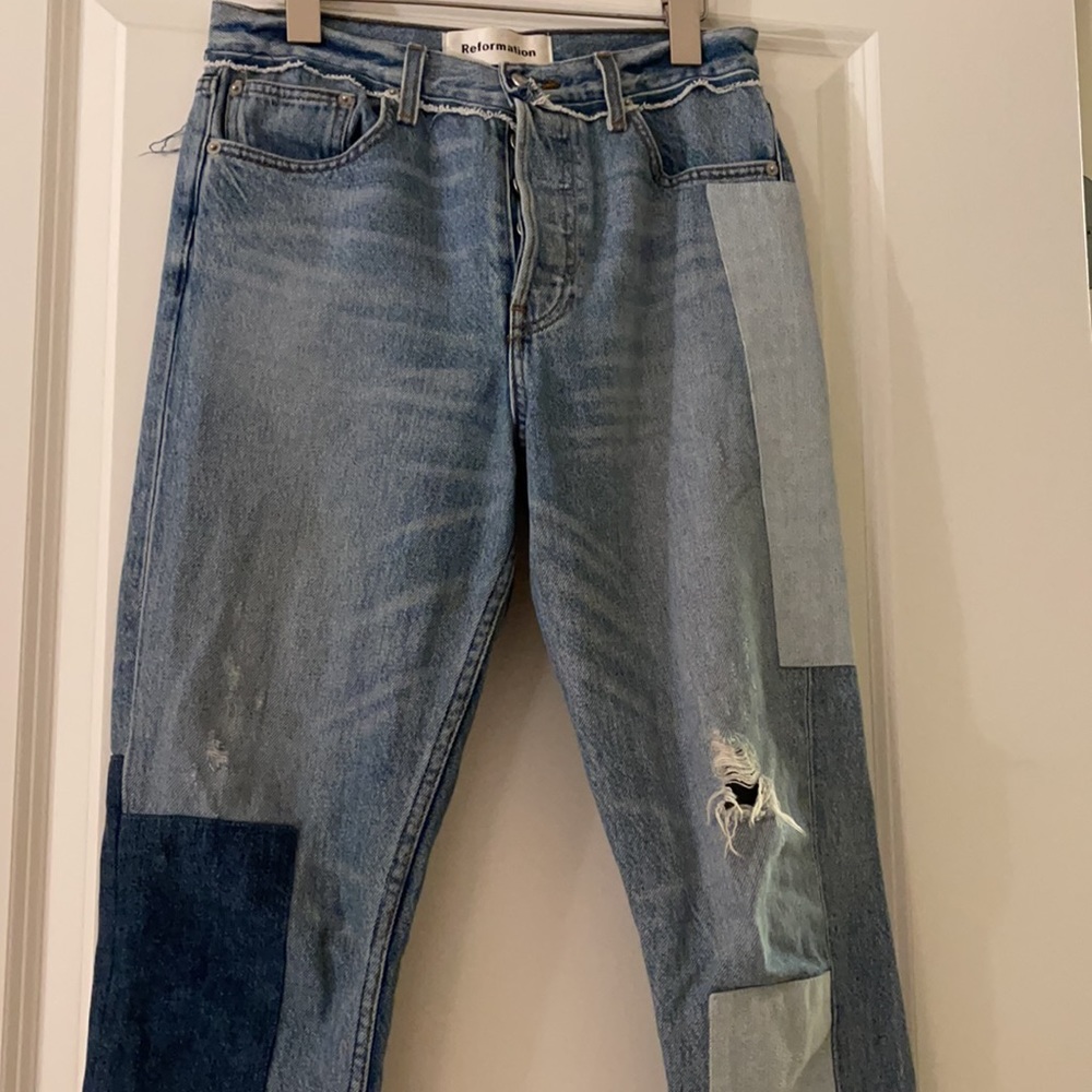Reformation patch jeans. Must have!